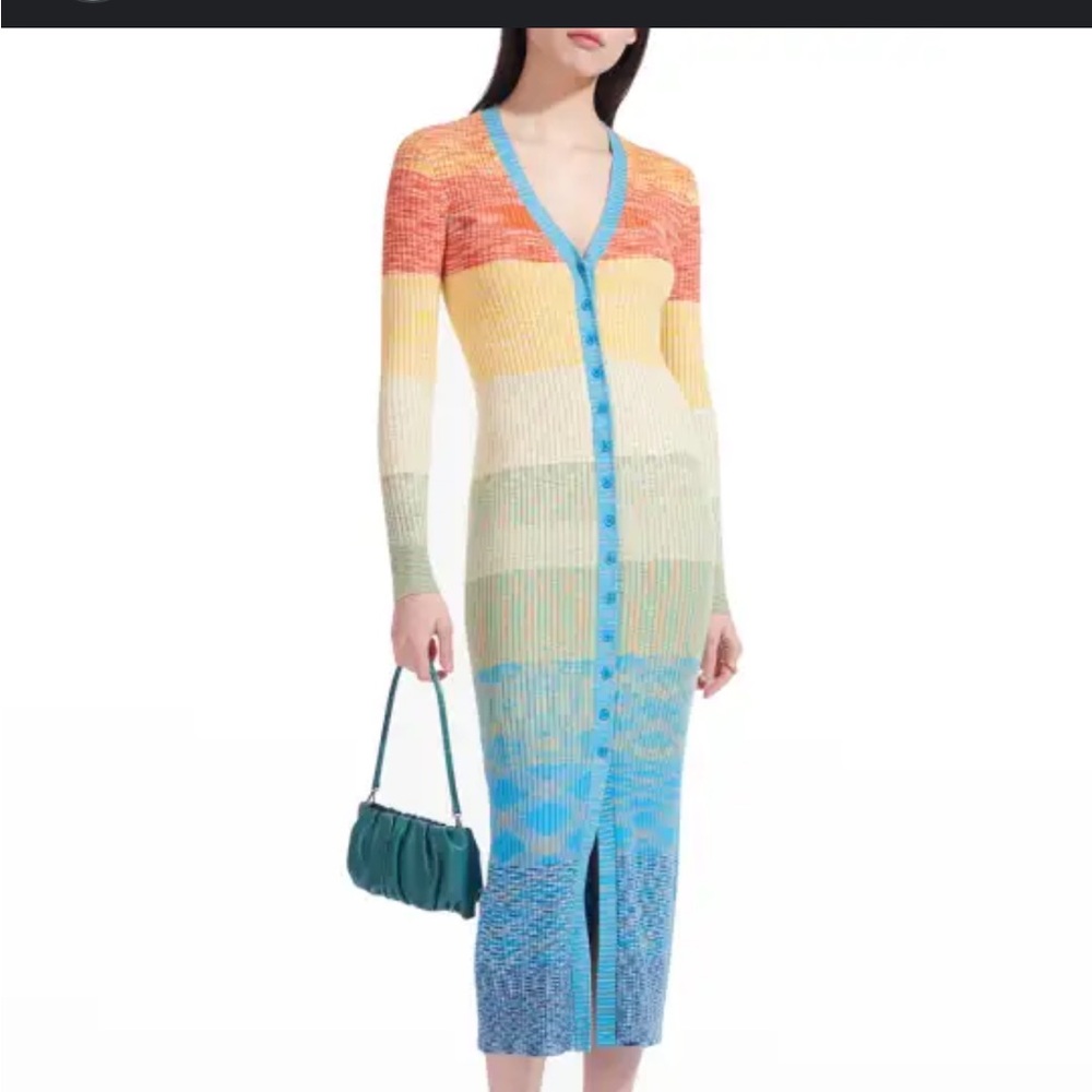 Staud shoko ombré sweater dress